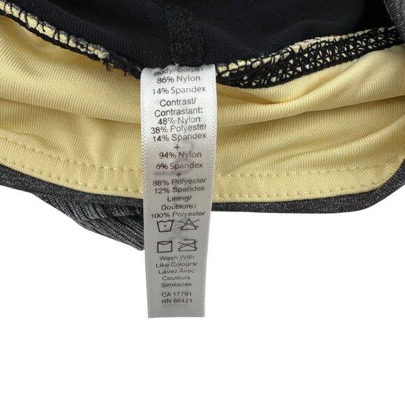 Kyodan Womens Black & Gray Colorblock Athletic Leggings G/L Nylon/Spandex Stretc - Picture 6 of 7